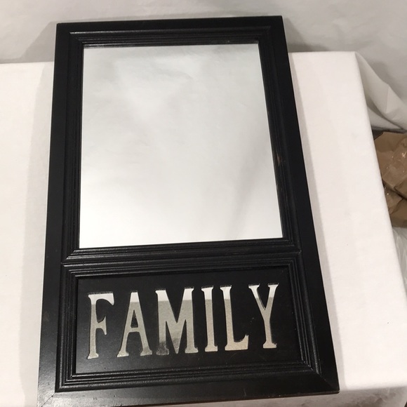 Wooden “Family” Cut-Out Decorative Hanging Mirror - Picture 2 of 12